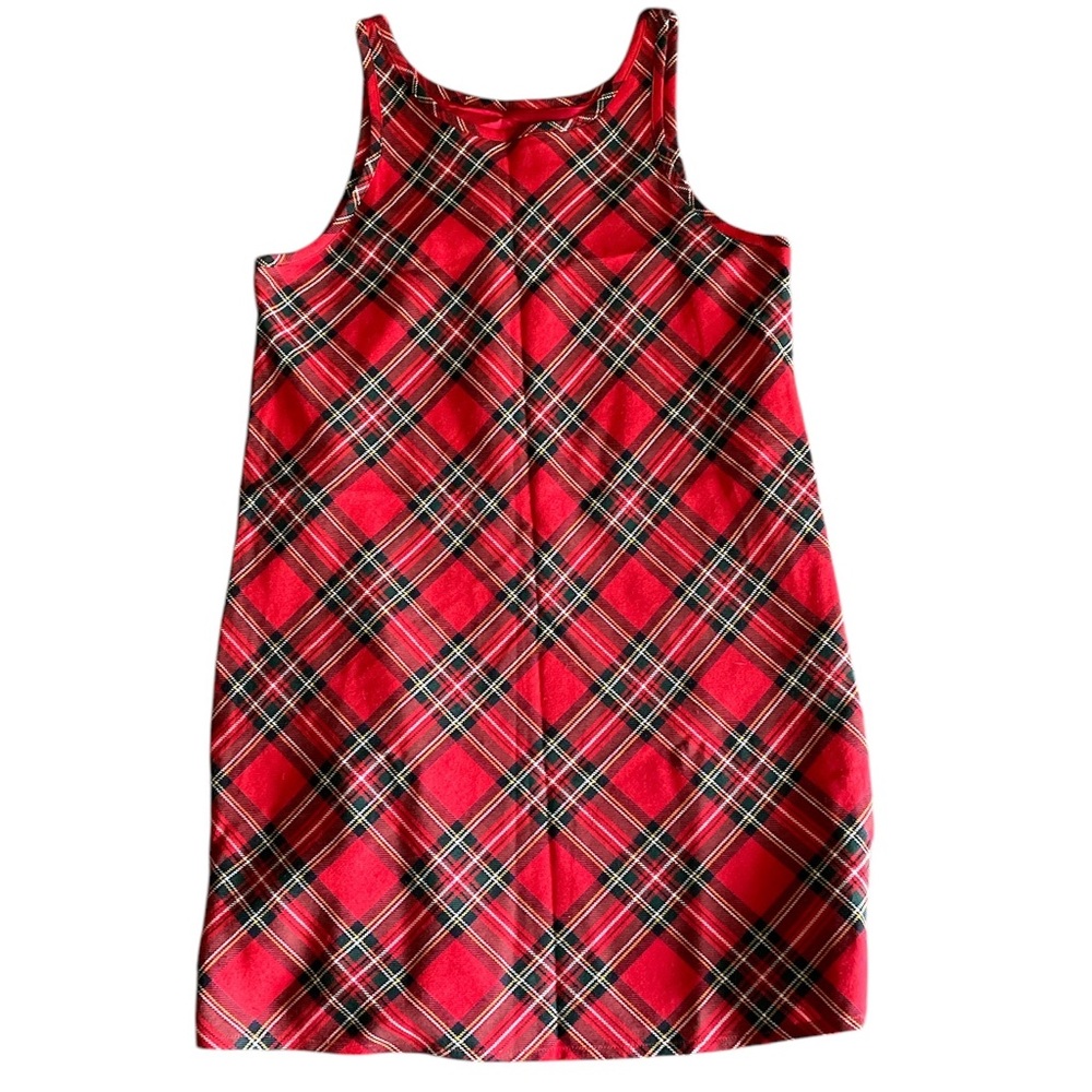 GAP NWT vintage red plaid pullover dress